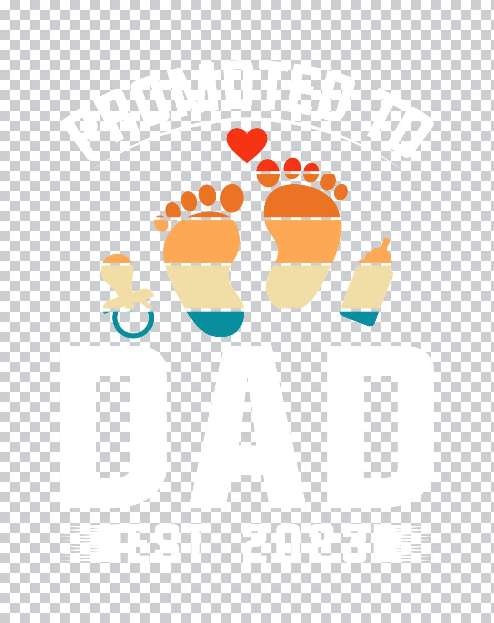 Retro Baby Feet and Bottle DTF Transfer