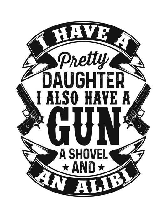Protective Dad Funny Quote DTF Transfer