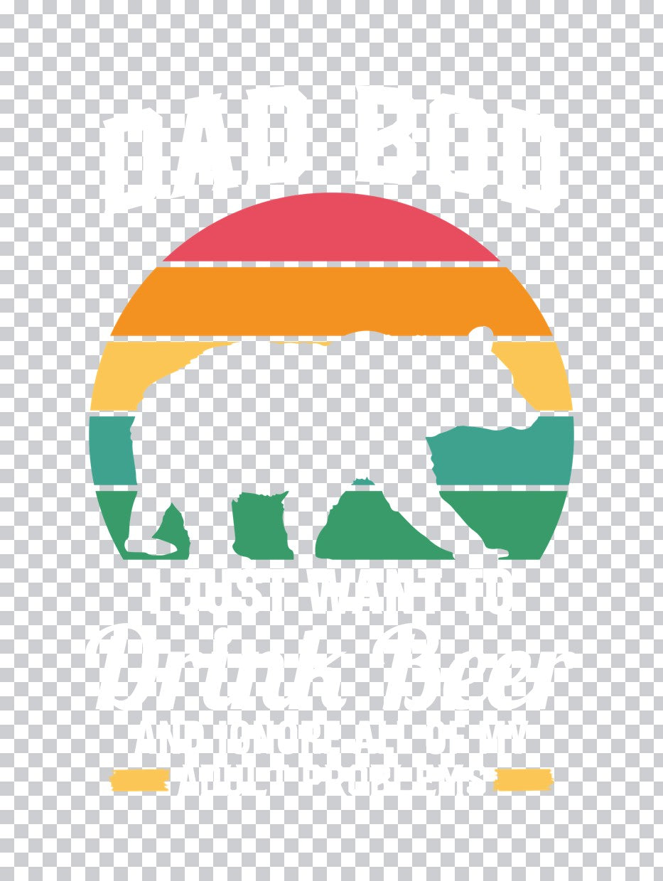 Vintage Bear Dad Graphic DTF Transfer
