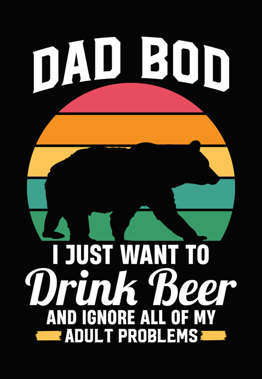 Vintage Bear Dad Graphic DTF Transfer