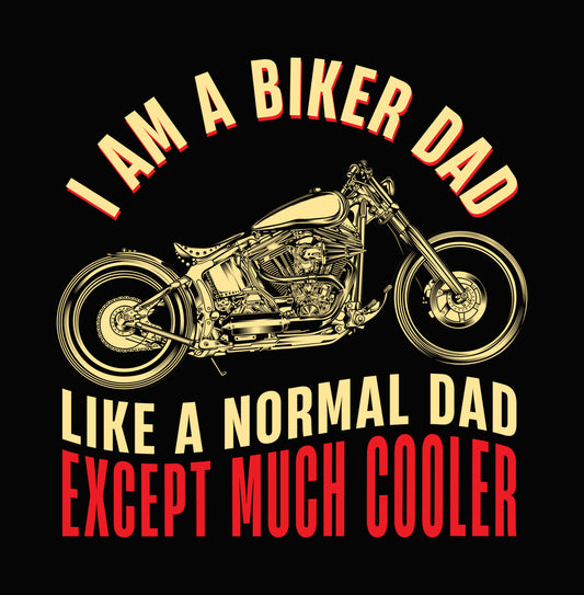 Biker Dad Cooler Than Normal DTF Transfer