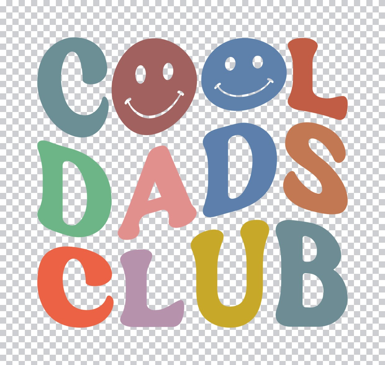 Cool Dads Club Retro Smiley DTF Transfer