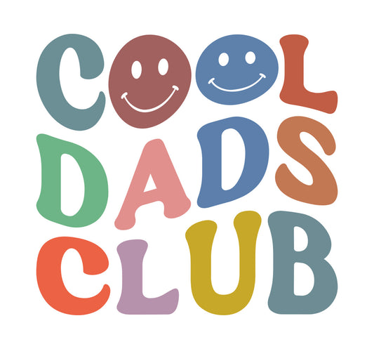 Cool Dads Club Retro Smiley DTF Transfer