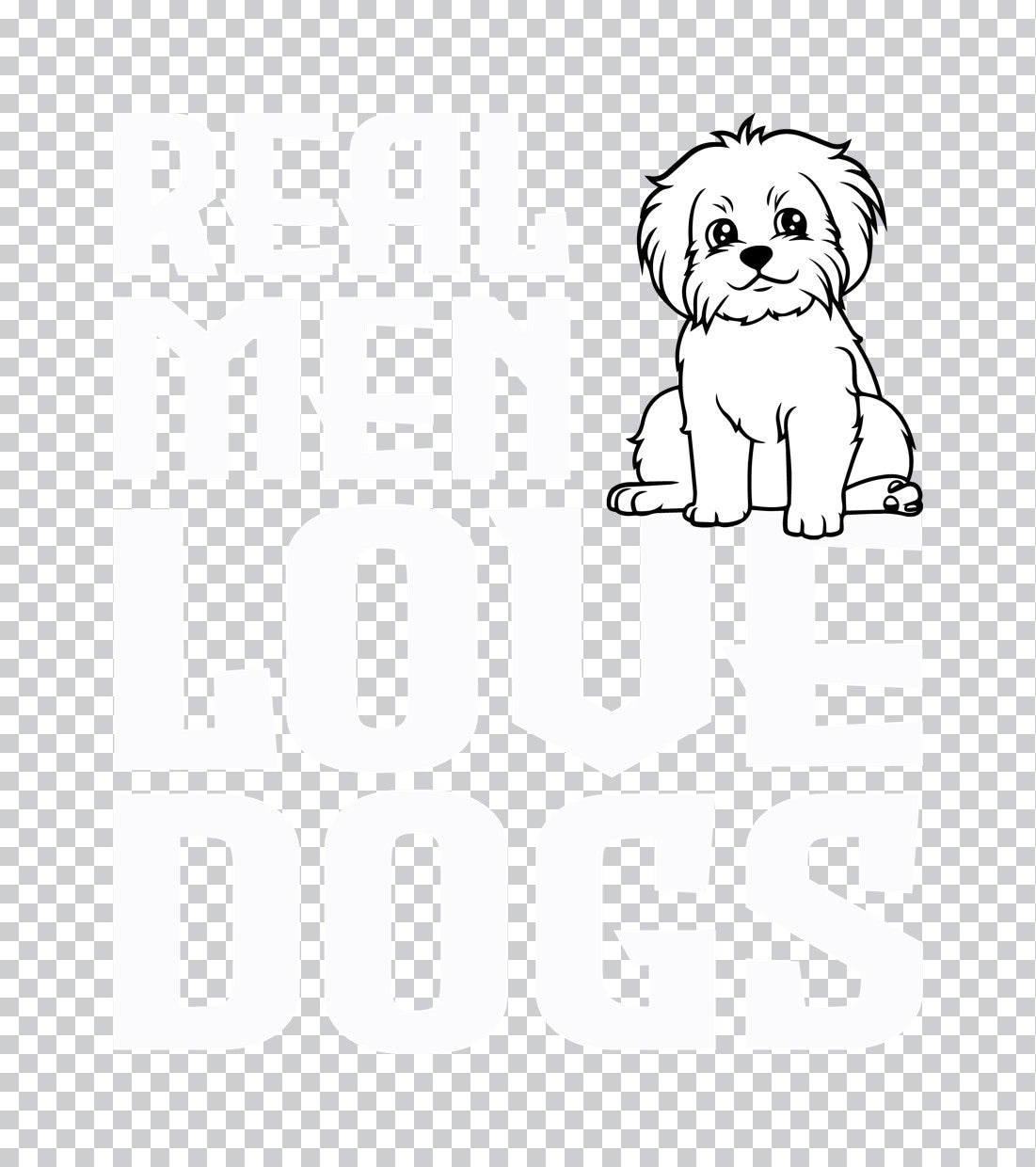 Real Men Love Dogs DTF Transfer