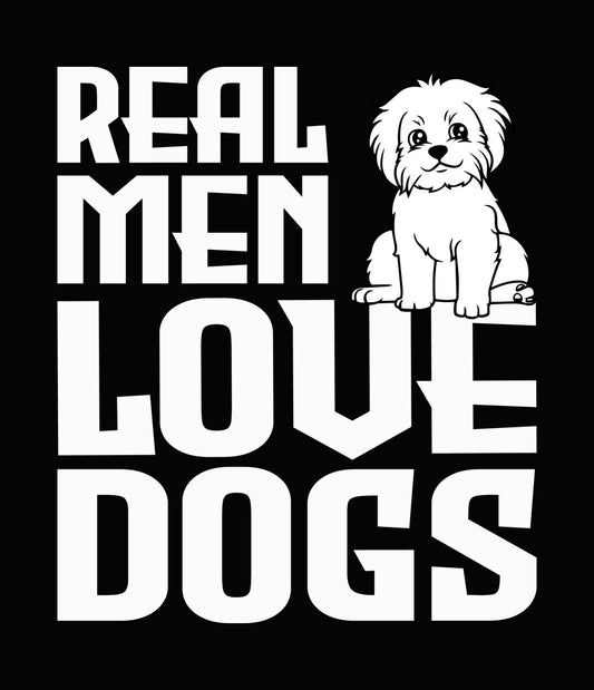 Real Men Love Dogs DTF Transfer