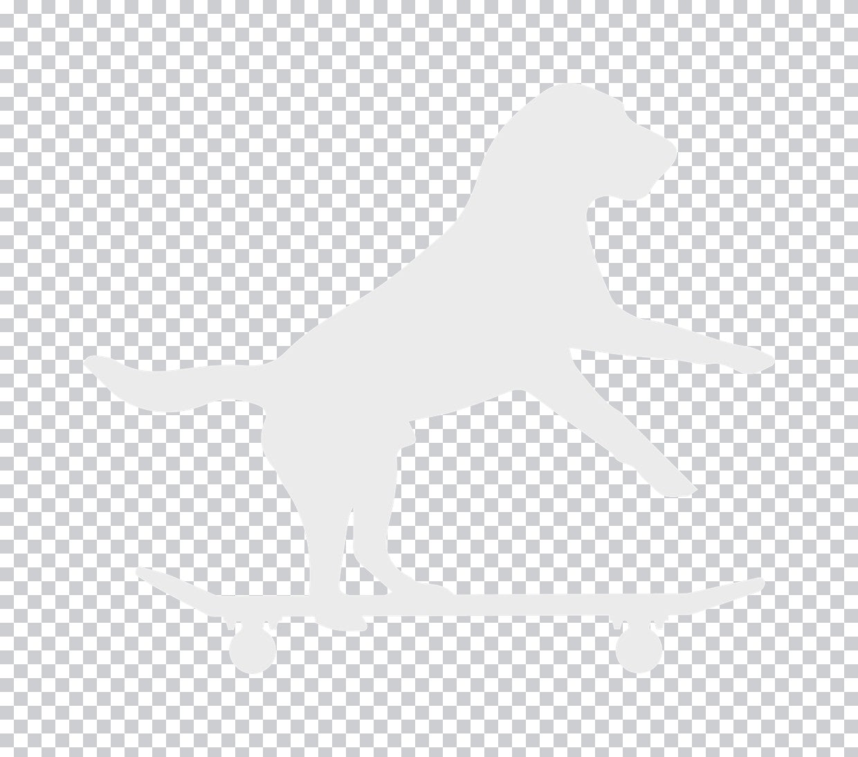 Skateboarding Dog Silhouette DTF Transfer