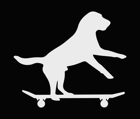 Skateboarding Dog Silhouette DTF Transfer