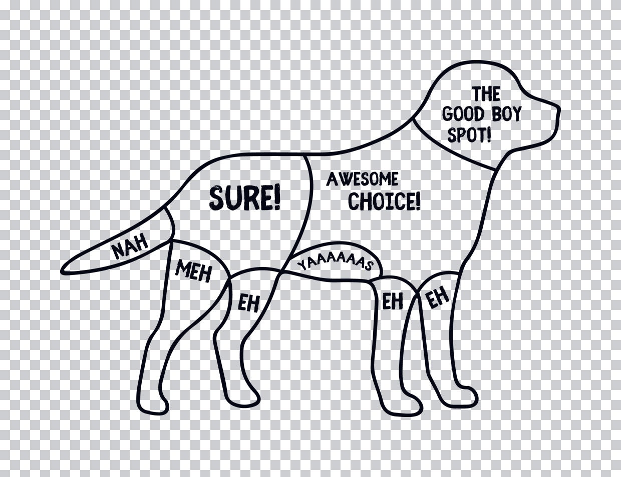 Dog Petting Guide Funny DTF Transfer