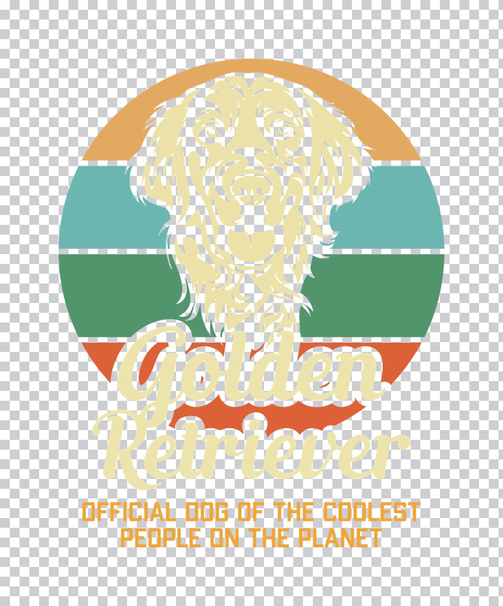 Golden Retriever Coolest People DTF Transfer