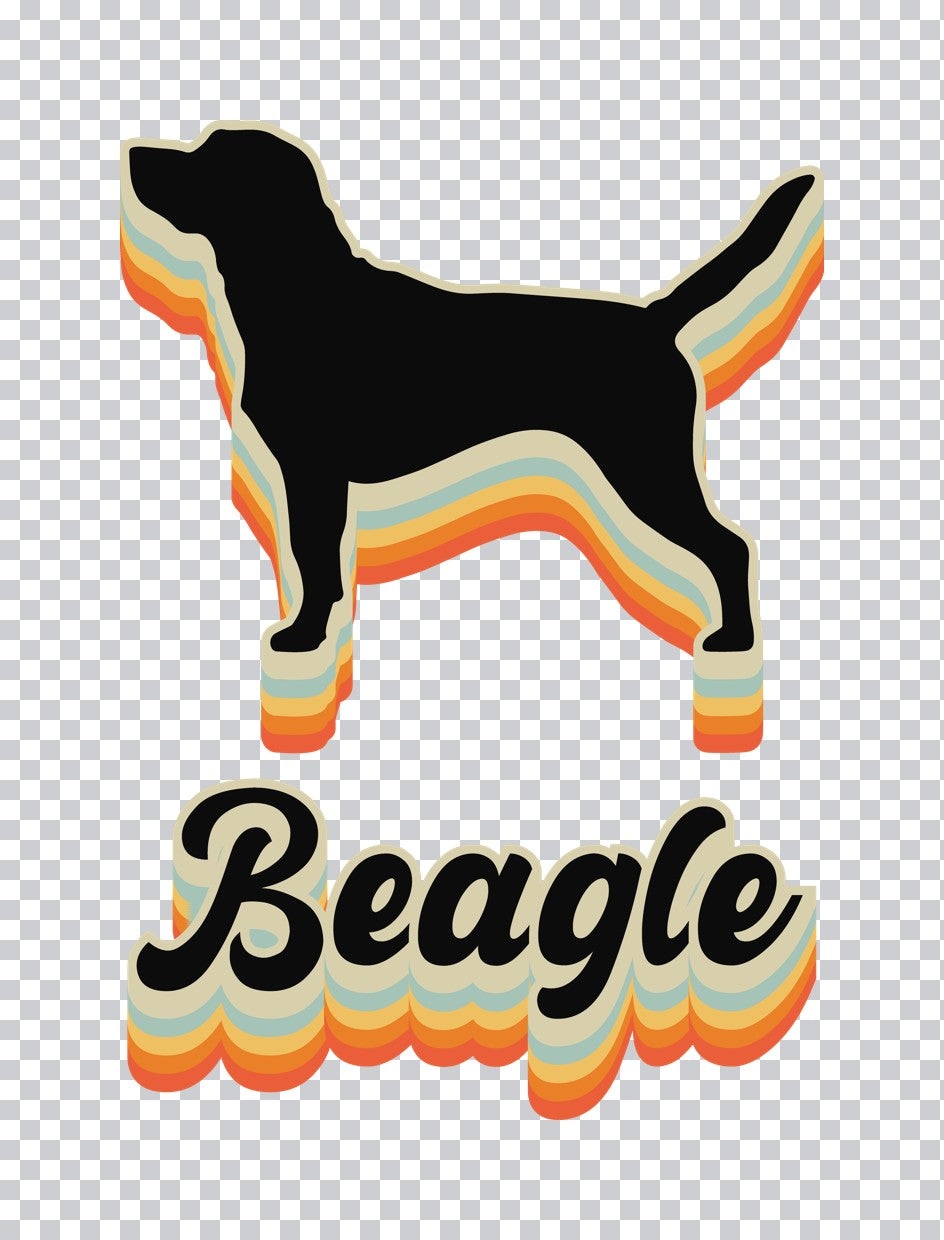 Retro Beagle Silhouette DTF Transfer