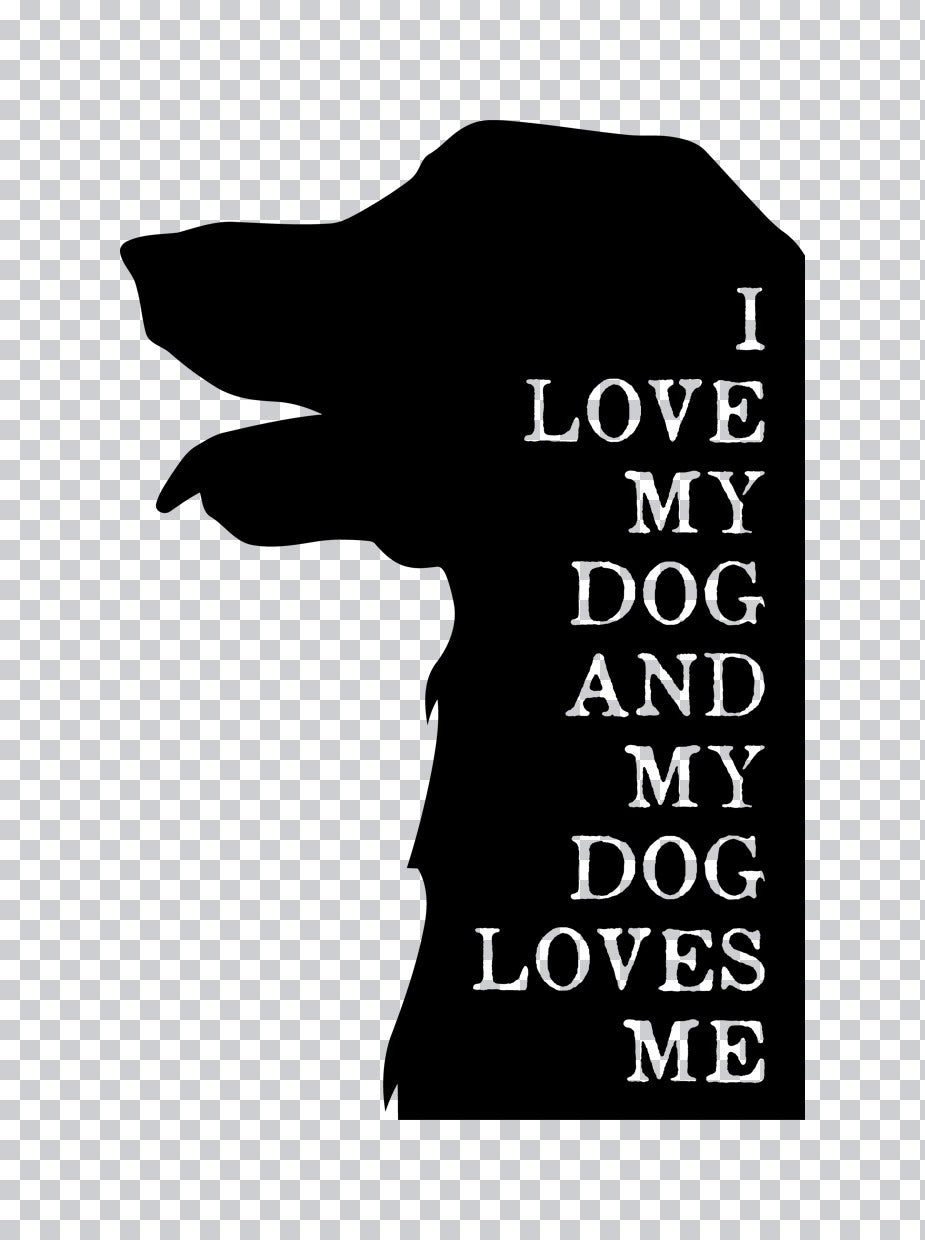 I Love My Dog Silhouette DTF Transfer