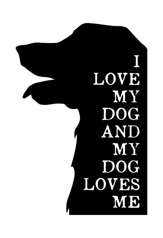 I Love My Dog Silhouette DTF Transfer