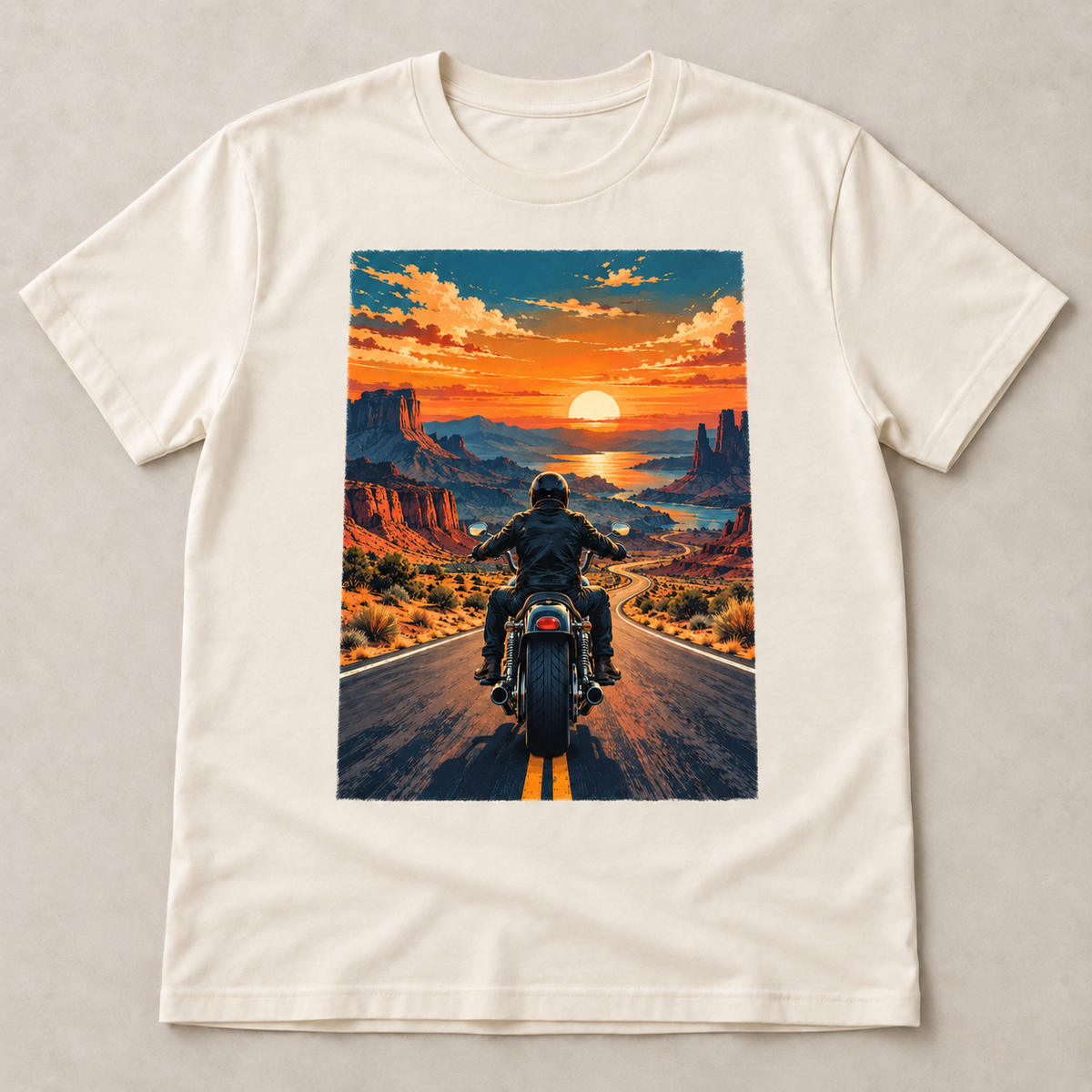 11x14 DTF transfer placement example on an ivory T-shirt; apparel not included