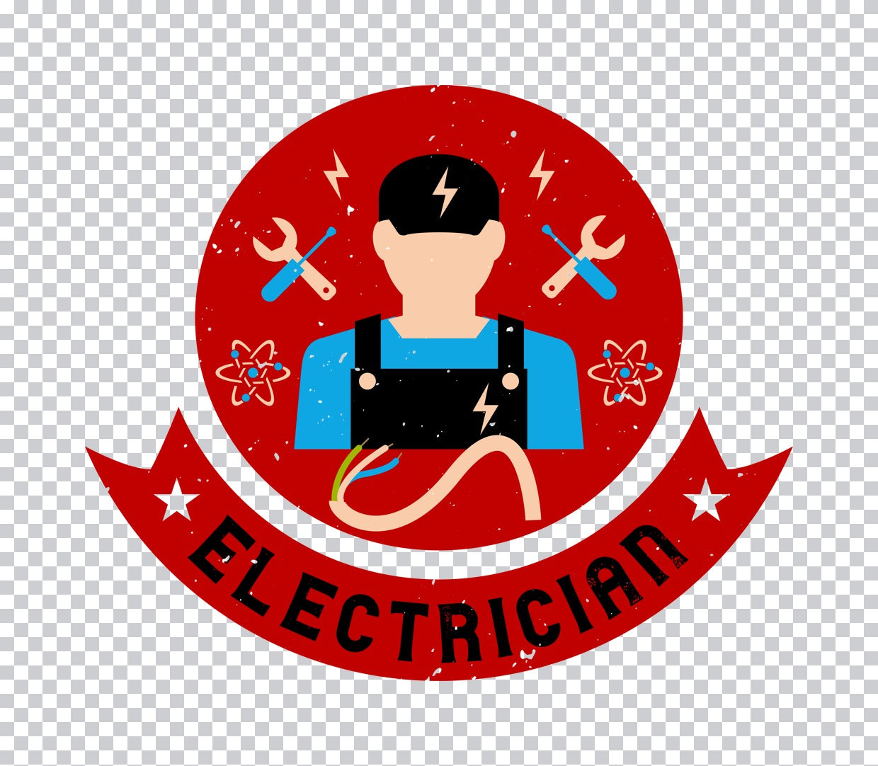 Professional Electrician Badge DTF Transfer