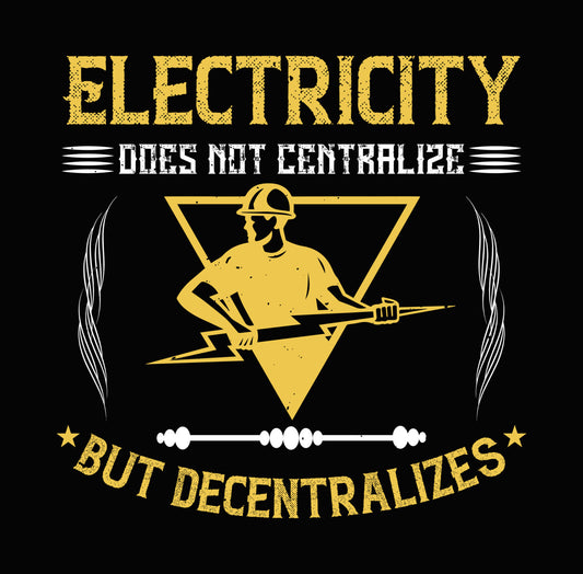 Electrician Silhouette Lightning Bolt DTF Transfer