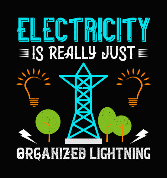 Power Grid Lightbulb Graphic DTF Transfer