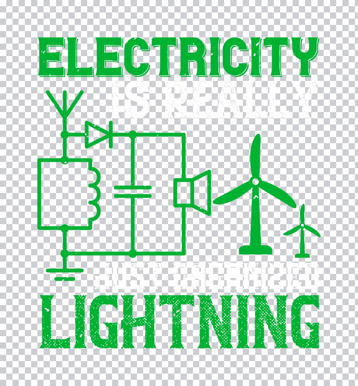 Organized Lightning Design DTF Transfer