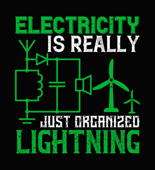 Organized Lightning Design DTF Transfer