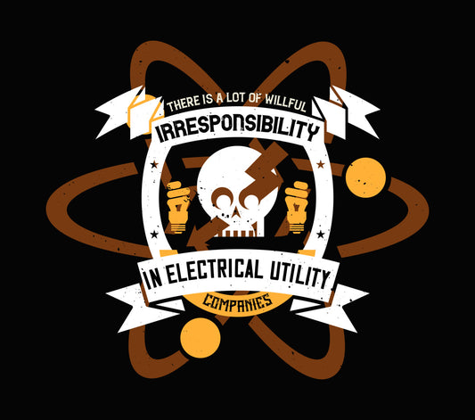 Electrical Utility Critique Skull DTF Transfer