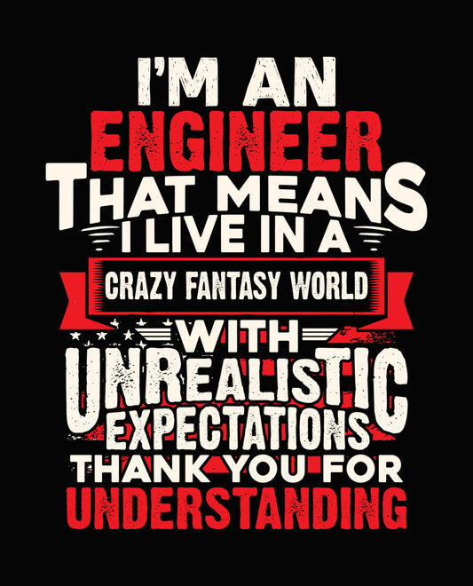 Funny Engineer Fantasy World DTF Transfer
