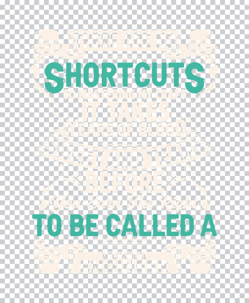 Mechanical Engineer Craft Quote DTF Transfer