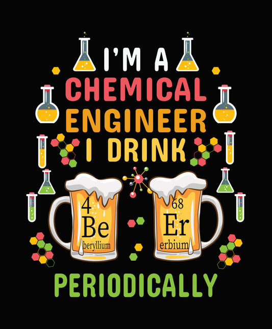 Chemical Engineer Drinking DTF Transfer