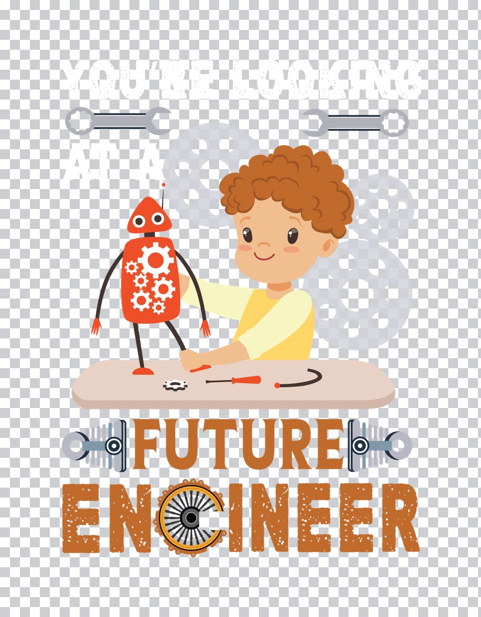 Future Engineer Robot Building DTF Transfer