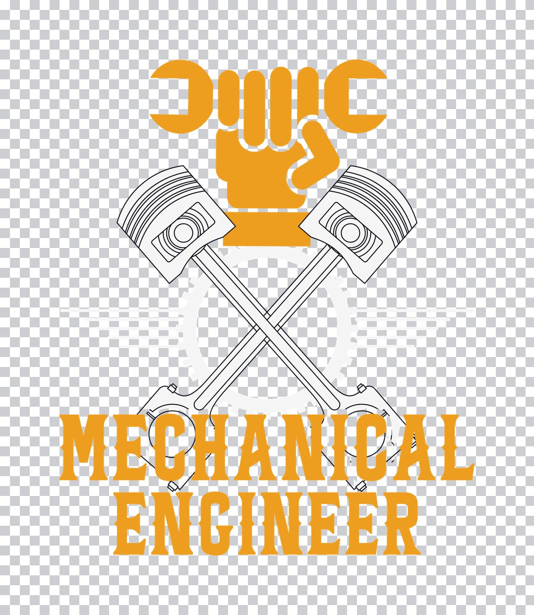 Mechanical Engineer Piston Wrench DTF Transfer