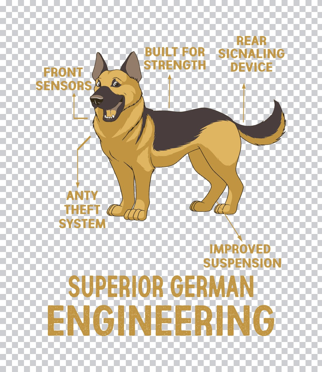 Superior German Engineering Shepherd DTF Transfer