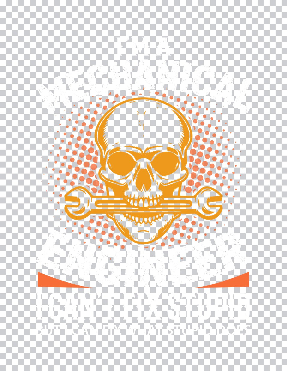 Skull and Wrench Mechanic DTF Transfer