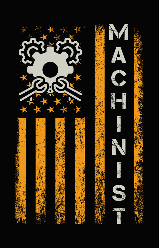 Machinist American Flag Gear DTF Transfer