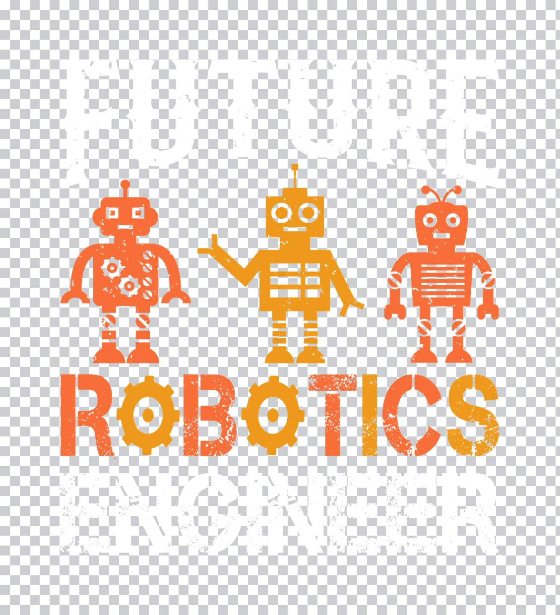 Robotics Engineering Gears DTF Transfer