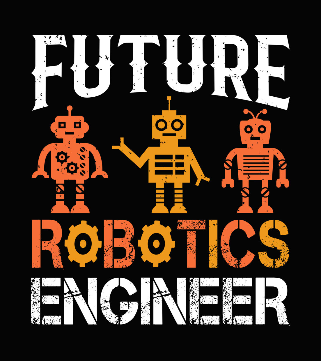 Robotics Engineering Gears DTF Transfer