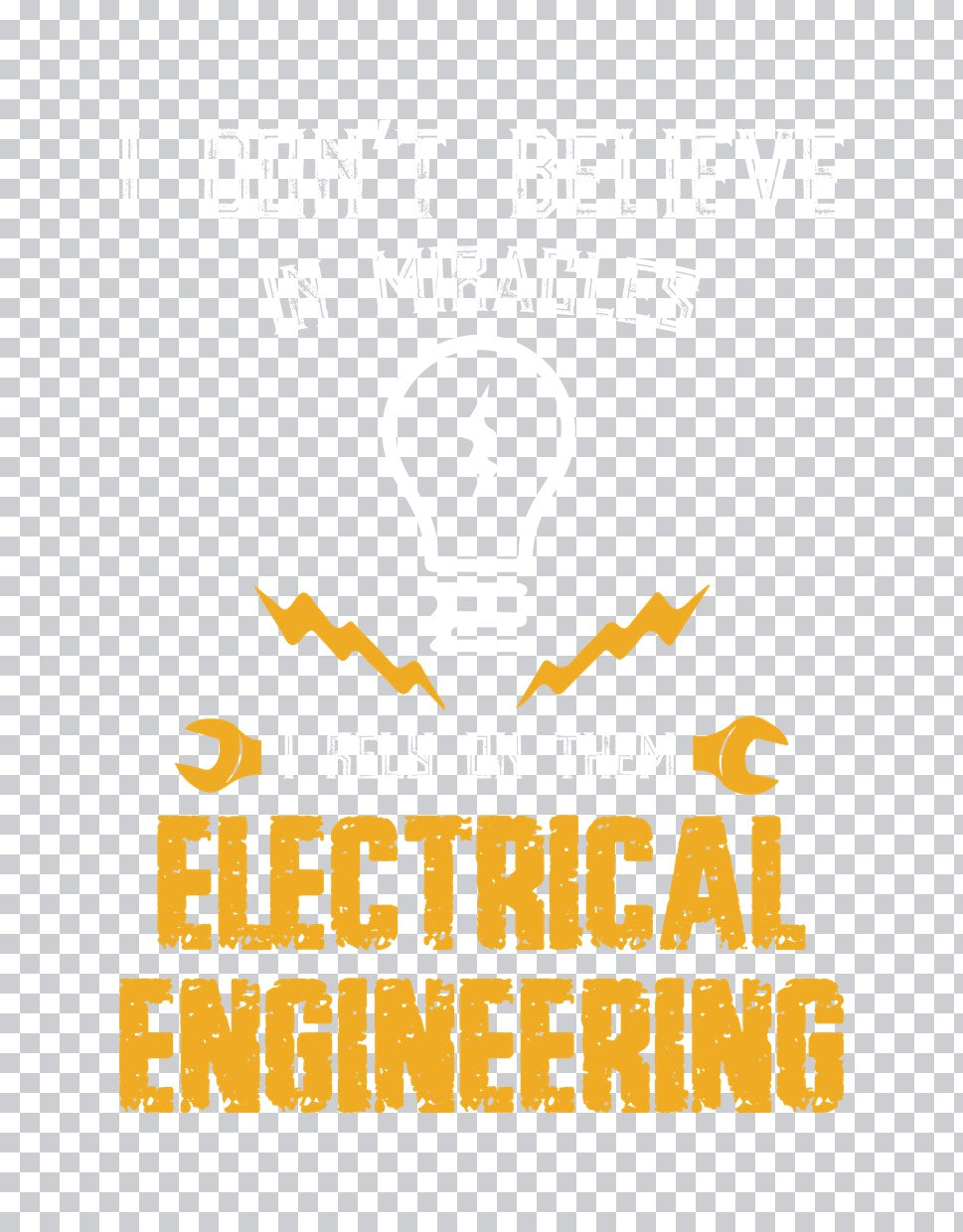 Electrical Engineering Lightning Wrench DTF Transfer