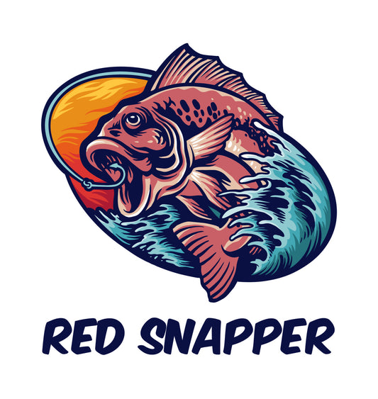 Red Snapper Sunset Fishing DTF Transfer