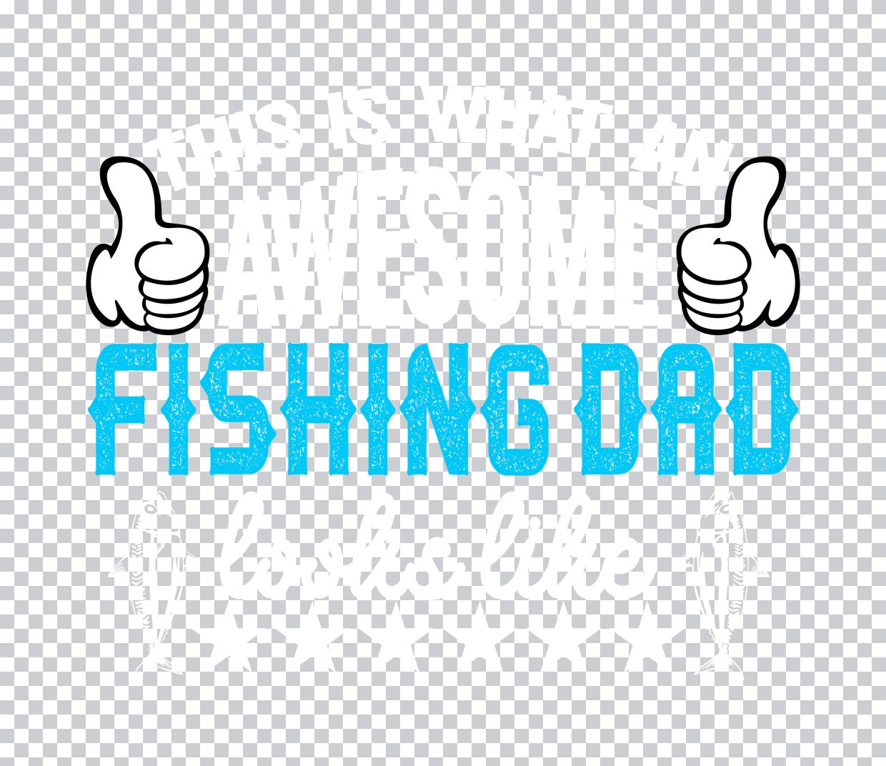 Fishing Dad Thumbs Up DTF Transfer