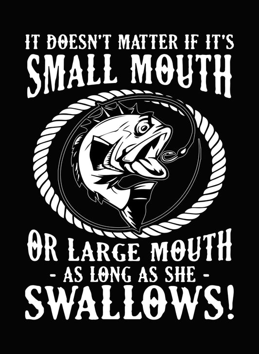 Black and White Bass Fishing DTF Transfer