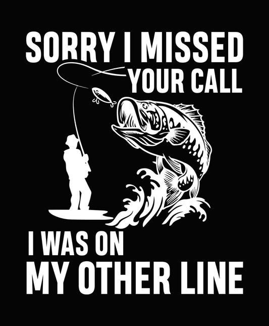 Fishing Hook And Line DTF Transfer