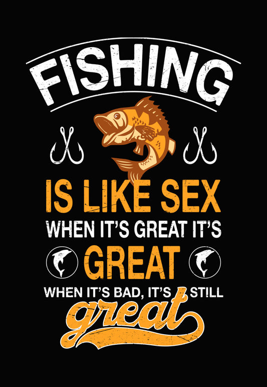 Funny Fishing Humor Graphic DTF Transfer