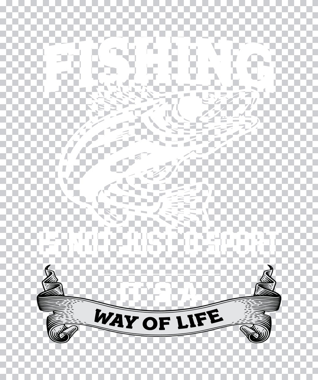 Fishing Way of Life Ribbon DTF Transfer