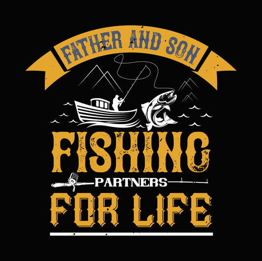 Father and Son Fishing Partners DTF Transfer