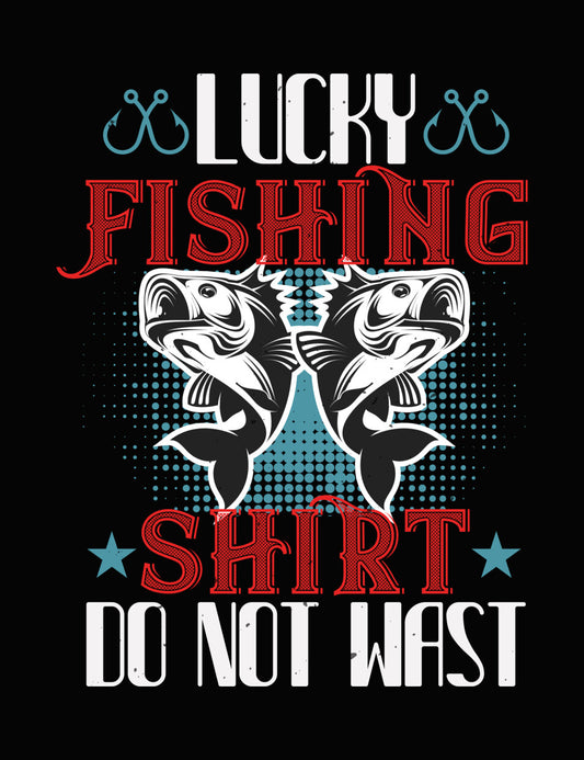 Lucky Fishing Bass Silhouette DTF Transfer