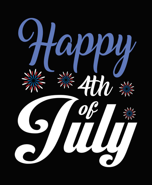 Happy Fireworks Patriotic DTF Transfer