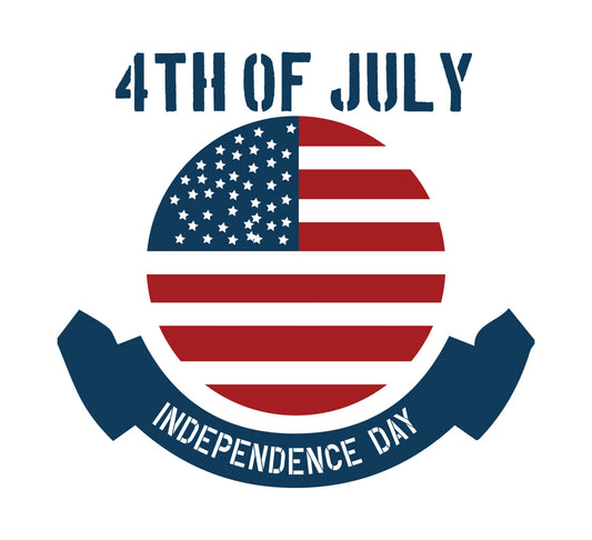 Independence Day Flag Circle DTF Transfer
