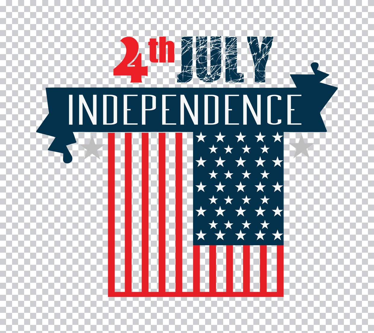 Independence Flag Design DTF Transfer