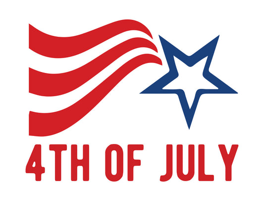 Waving Flag and Star DTF Transfer