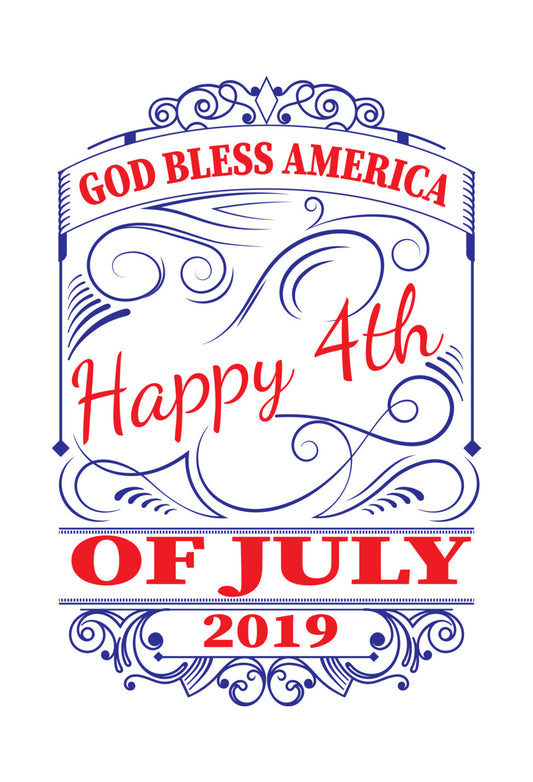 God Bless America 2019 DTF Transfer