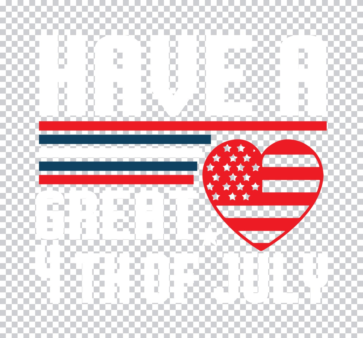 USA Map Have a Great Day DTF Transfer