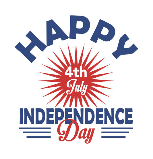 Happy 4th of July Starburst DTF Transfer