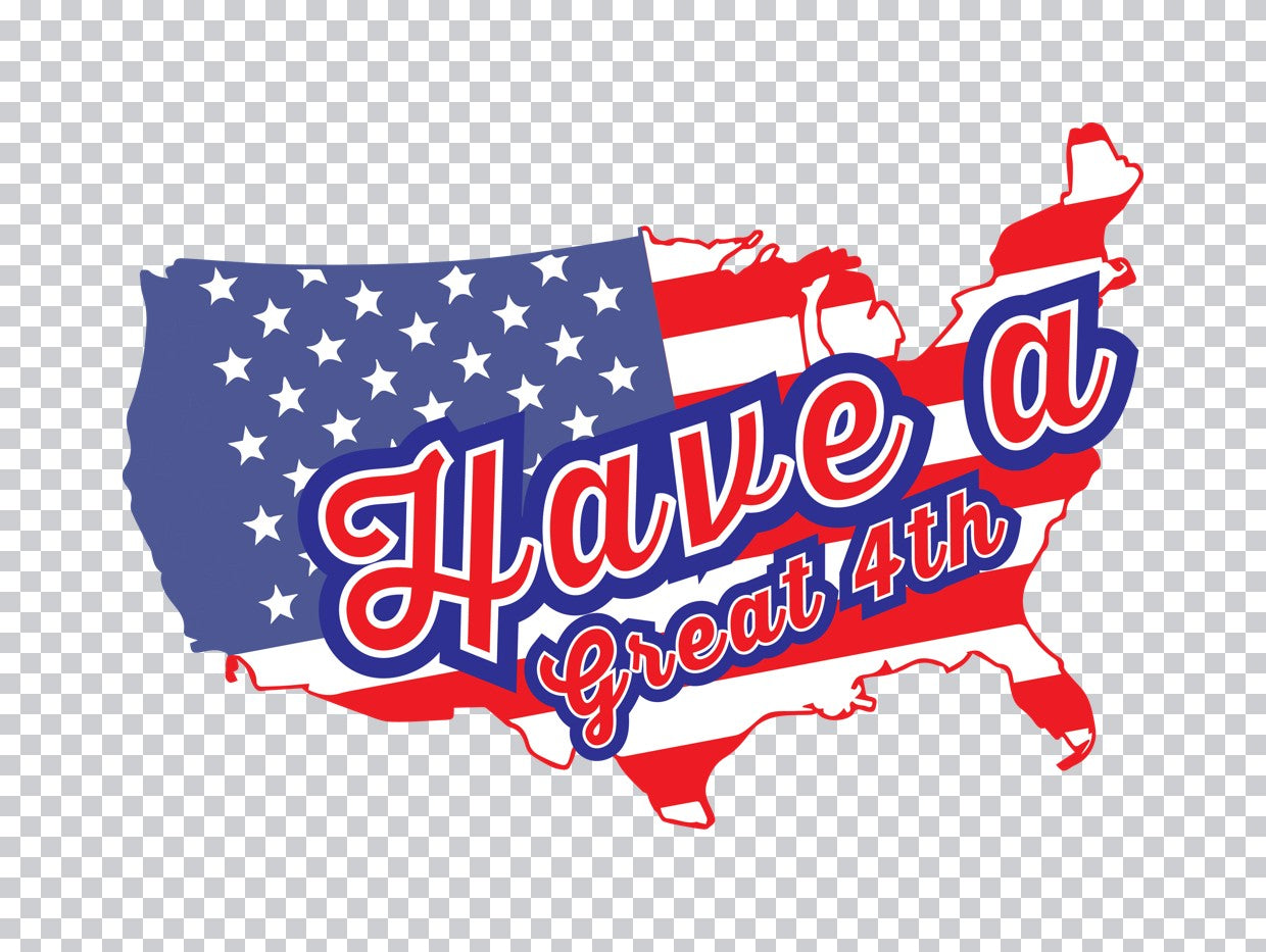 USA Map Have a Great 4th DTF Transfer